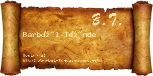 Barbél Tünde névjegykártya